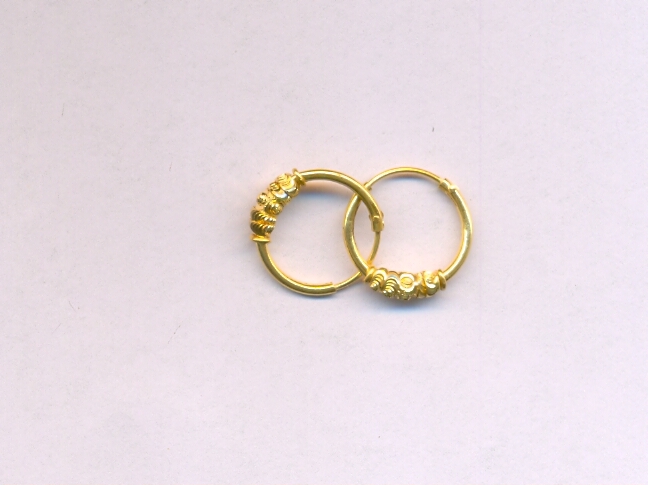 GOLD EARRING PLAIN FANCY