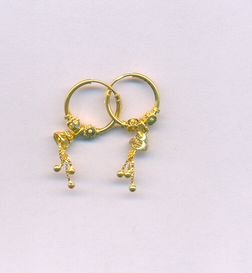 GOLD EARRING PLAIN FANCY