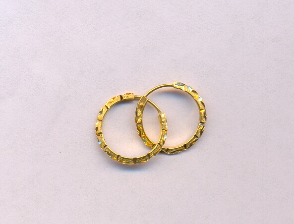 GOLD EARRING PLAIN FANCY