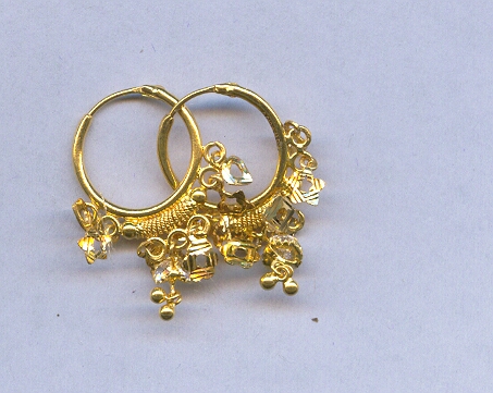 GOLD EARRING PLAIN FANCY