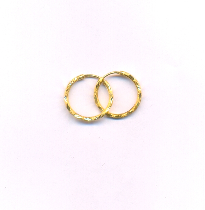 GOLD EARRING PLAIN FANCY
