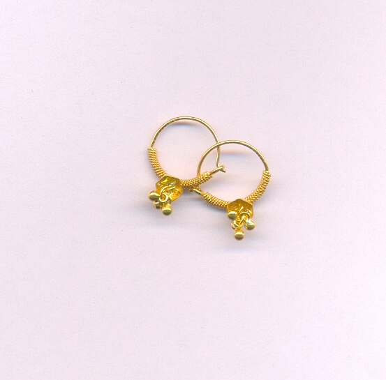 GOLD EARRING PLAIN FANCY