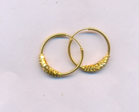 GOLD EARRING PLAIN FANCY