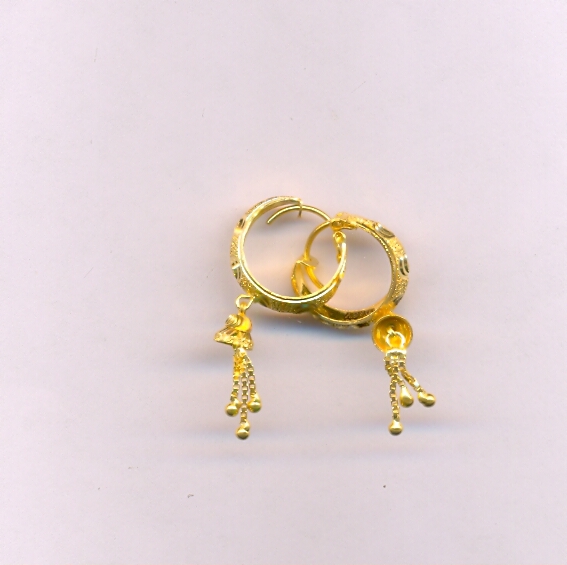 GOLD EARRING PLAIN FANCY