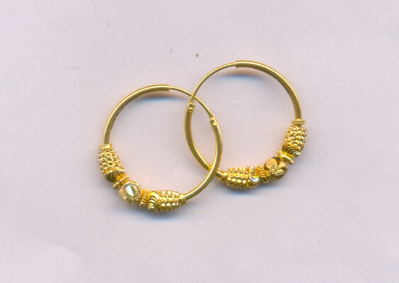 GOLD EARRING PLAIN FANCY