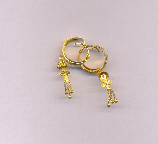 GOLD EARRING PLAIN FANCY