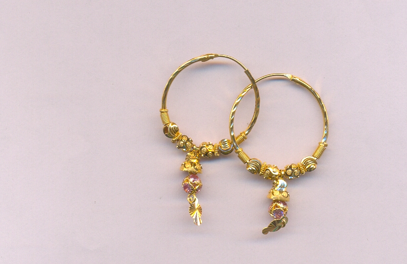 GOLD EARRING PLAIN FANCY