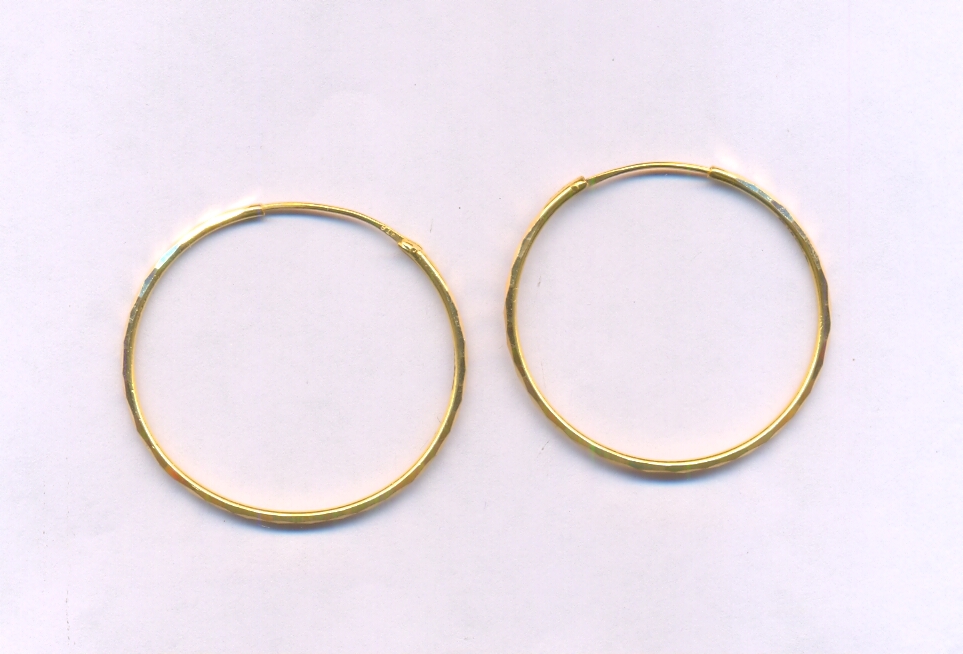 GOLD EARRING PLAIN FANCY
