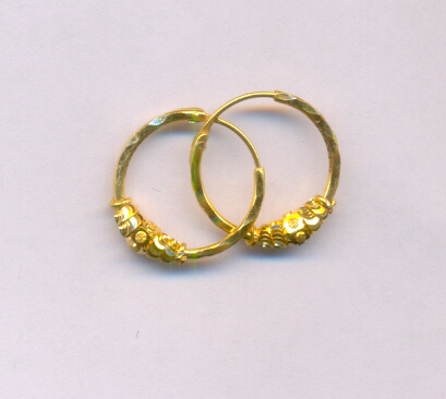 GOLD EARRING PLAIN FANCY