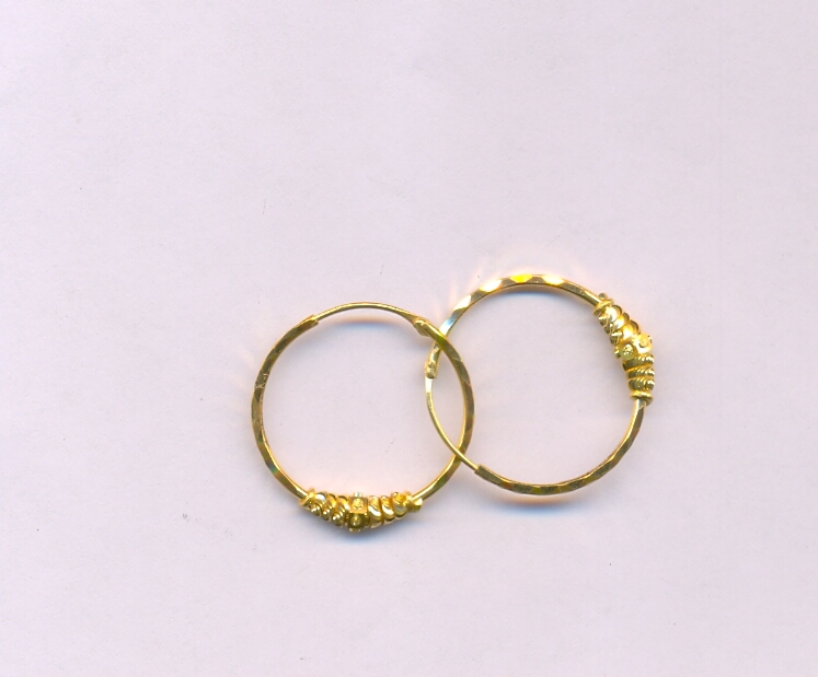 GOLD EARRING PLAIN FANCY