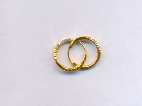 GOLD EARRING PLAIN FANCY