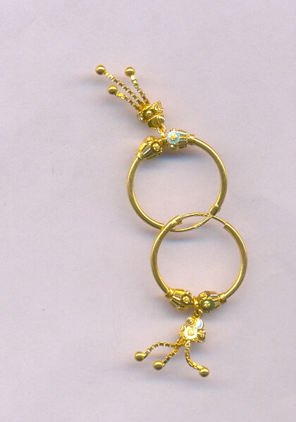GOLD EARRING PLAIN FANCY