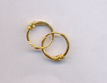 GOLD EARRING PLAIN FANCY