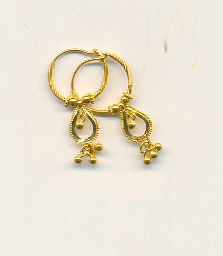 GOLD EARRING PLAIN FANCY