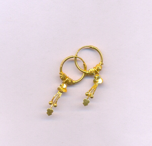 GOLD EARRING PLAIN FANCY