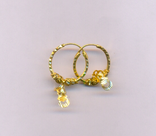 GOLD EARRING PLAIN FANCY