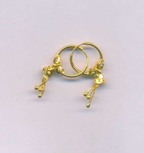 GOLD EARRING PLAIN FANCY