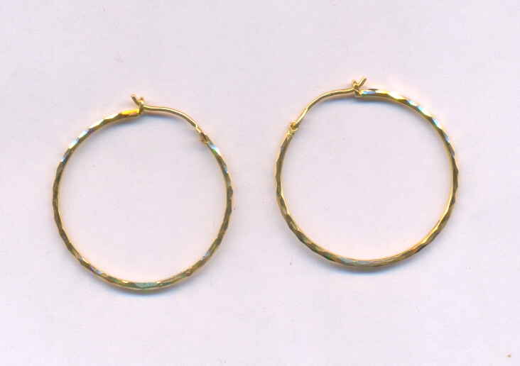GOLD EARRING PLAIN FANCY