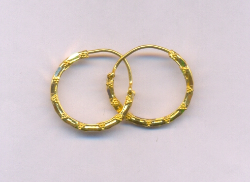 GOLD EARRING PLAIN FANCY