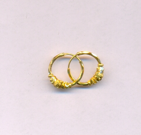 GOLD EARRING PLAIN FANCY