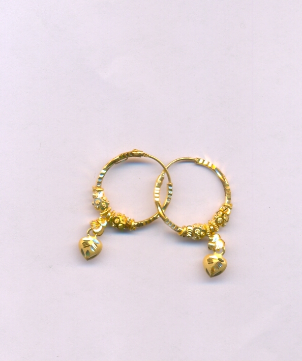 GOLD EARRING PLAIN FANCY
