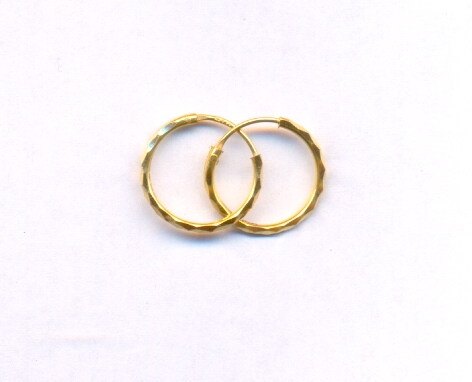GOLD EARRING PLAIN FANCY