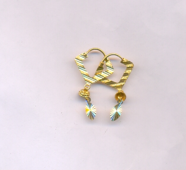 GOLD EARRING PLAIN FANCY