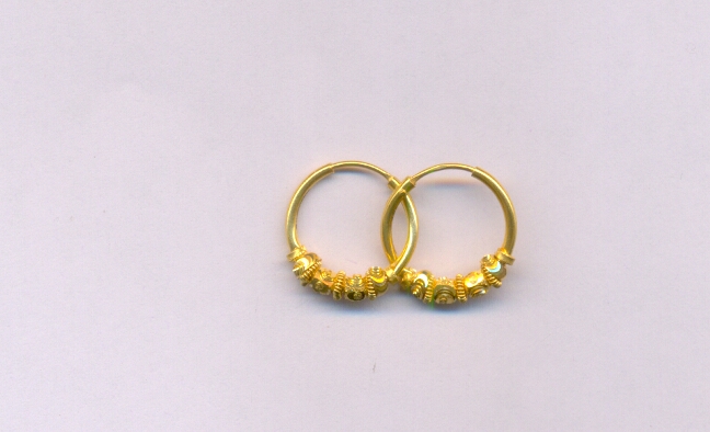 GOLD EARRING PLAIN FANCY