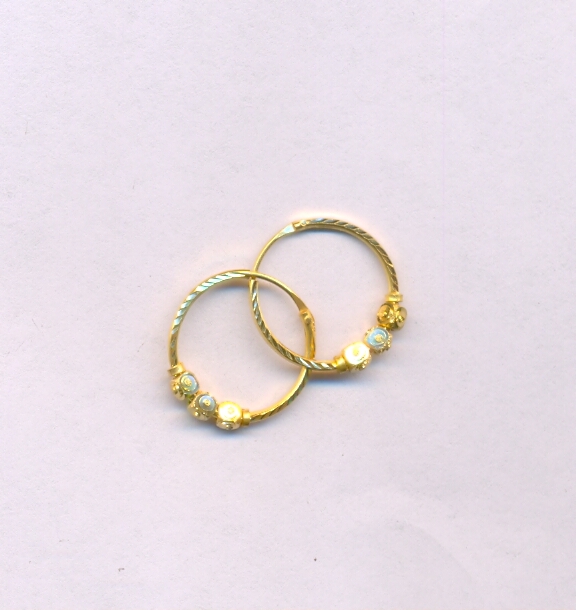 GOLD EARRING PLAIN FANCY