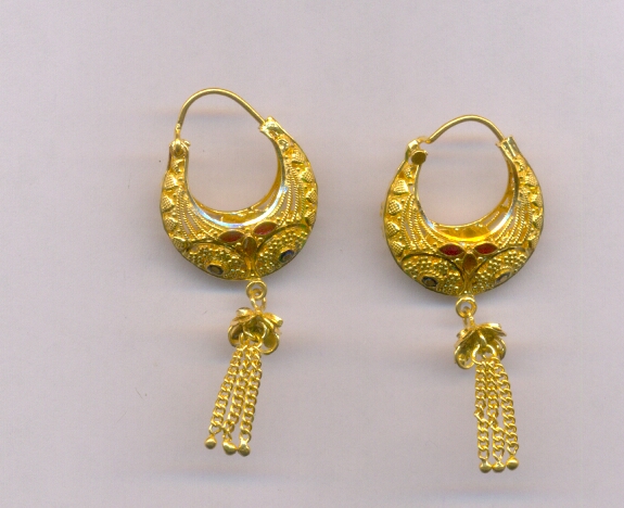 GOLD EARRING PLAIN FANCY
