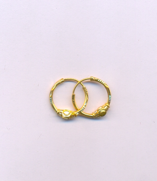 GOLD EARRING PLAIN FANCY