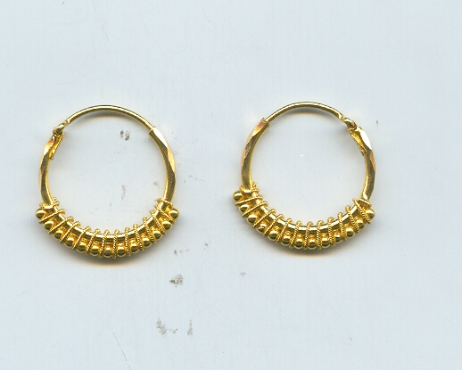 GOLD EARRING PLAIN FANCY