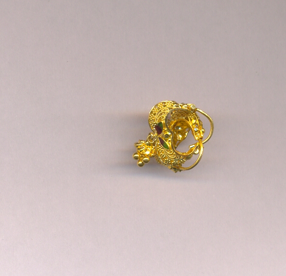 GOLD EARRING PLAIN FANCY