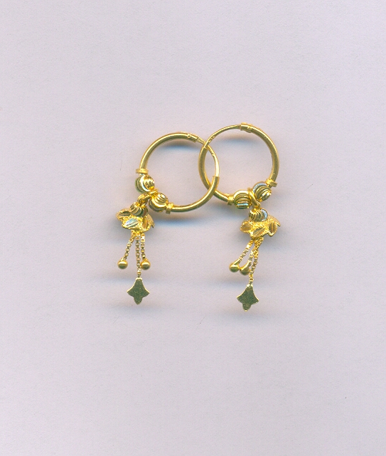 GOLD EARRING PLAIN FANCY