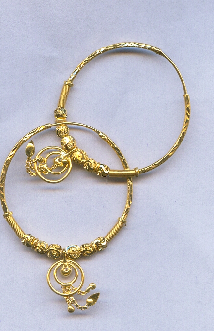 GOLD EARRING PLAIN FANCY