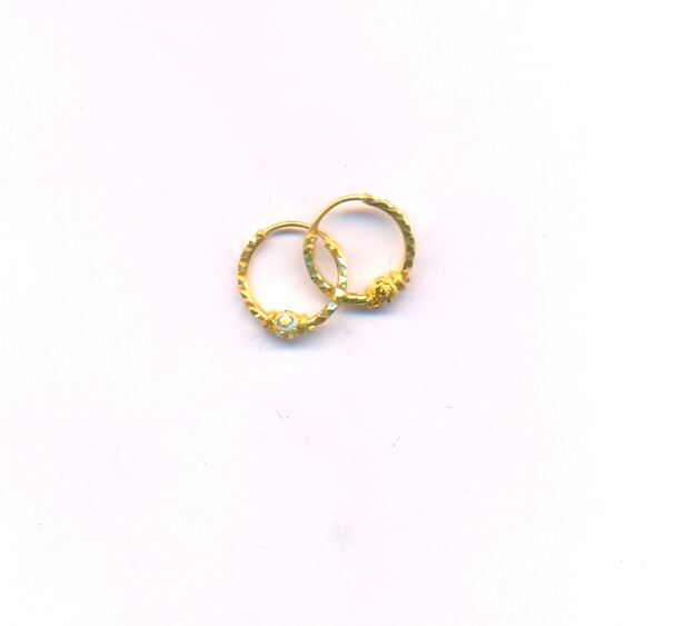GOLD EARRING PLAIN FANCY