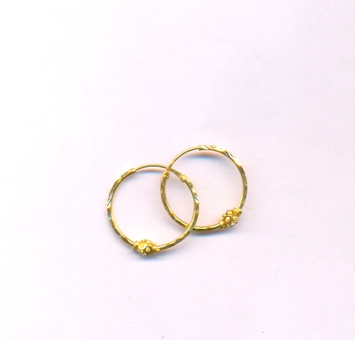GOLD EARRING PLAIN FANCY