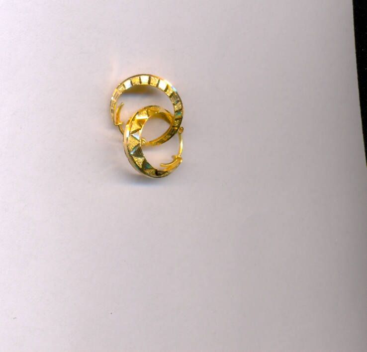 GOLD EARRING PLAIN FANCY