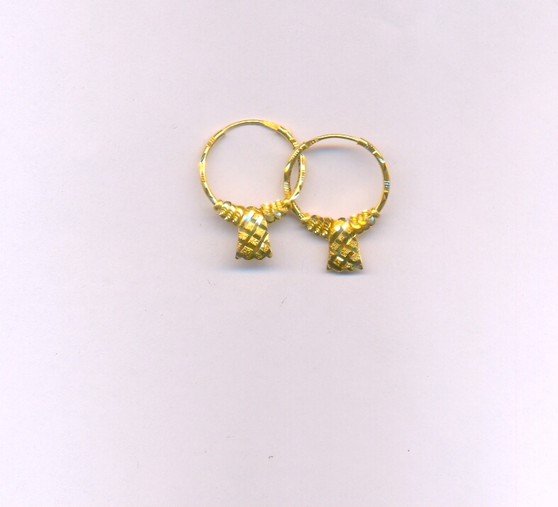 GOLD EARRING PLAIN FANCY