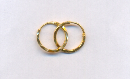 GOLD EARRING PLAIN FANCY
