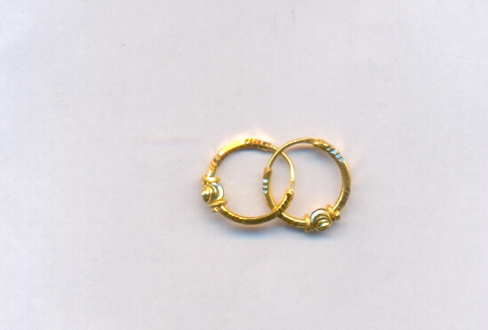GOLD EARRING PLAIN FANCY