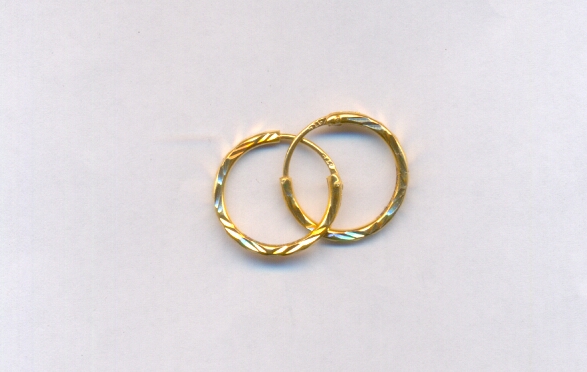 GOLD EARRING PLAIN FANCY