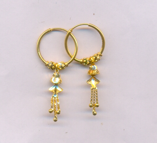 GOLD EARRING PLAIN FANCY