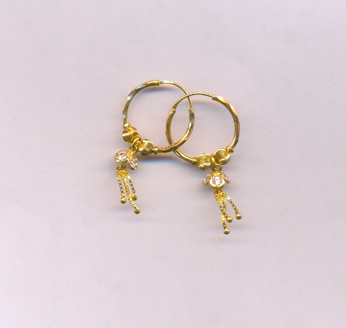 GOLD EARRING PLAIN FANCY