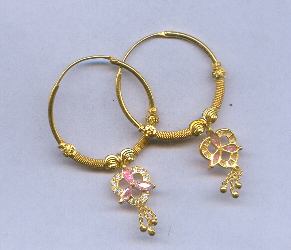 GOLD EARRING PLAIN FANCY