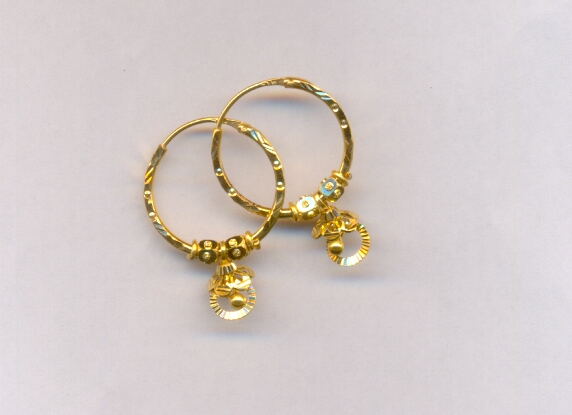 GOLD EARRING PLAIN FANCY
