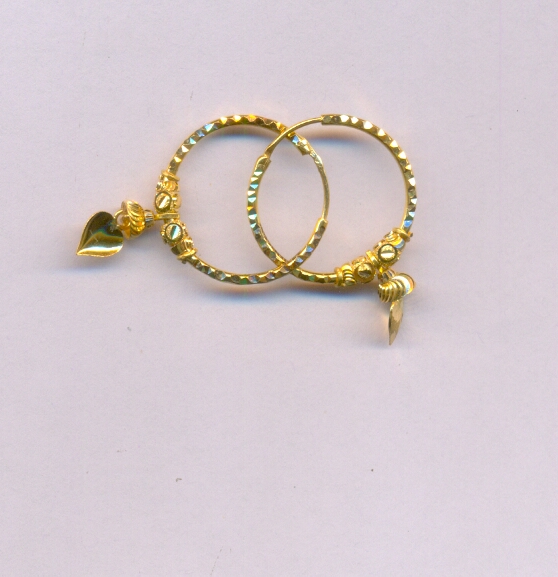 GOLD EARRING PLAIN FANCY
