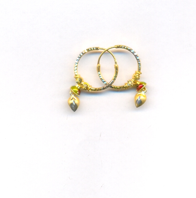 GOLD EARRING PLAIN FANCY
