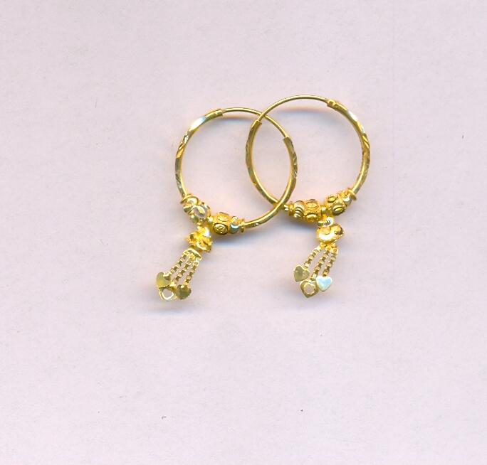 GOLD EARRING PLAIN FANCY