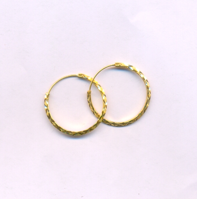 GOLD EARRING PLAIN FANCY